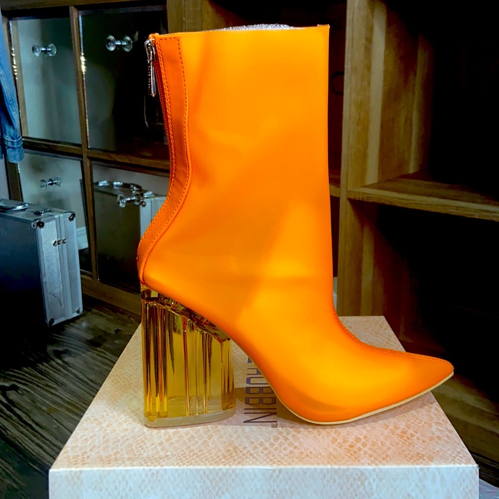 Orange booties
